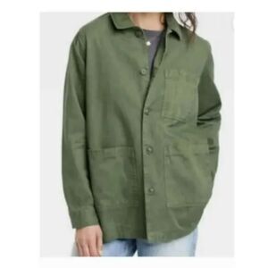 232 Universal Thread Olive Green Utility Jacket with Front Pockets